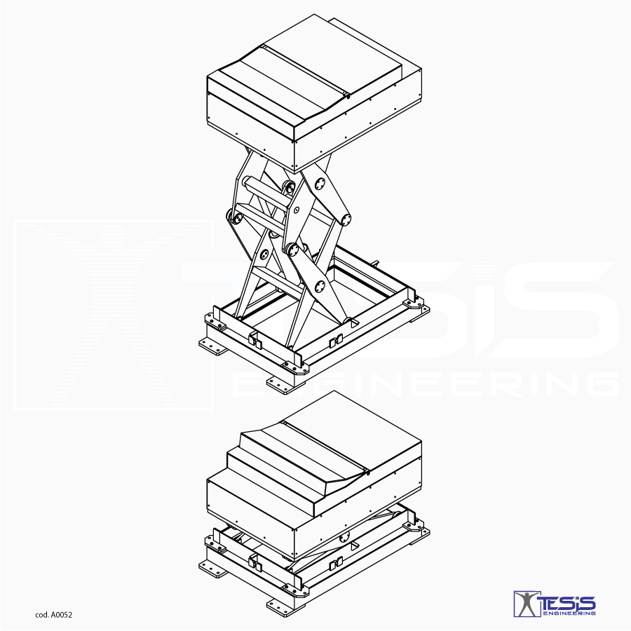 Coil and roll loading platform, paper roll handling equipment