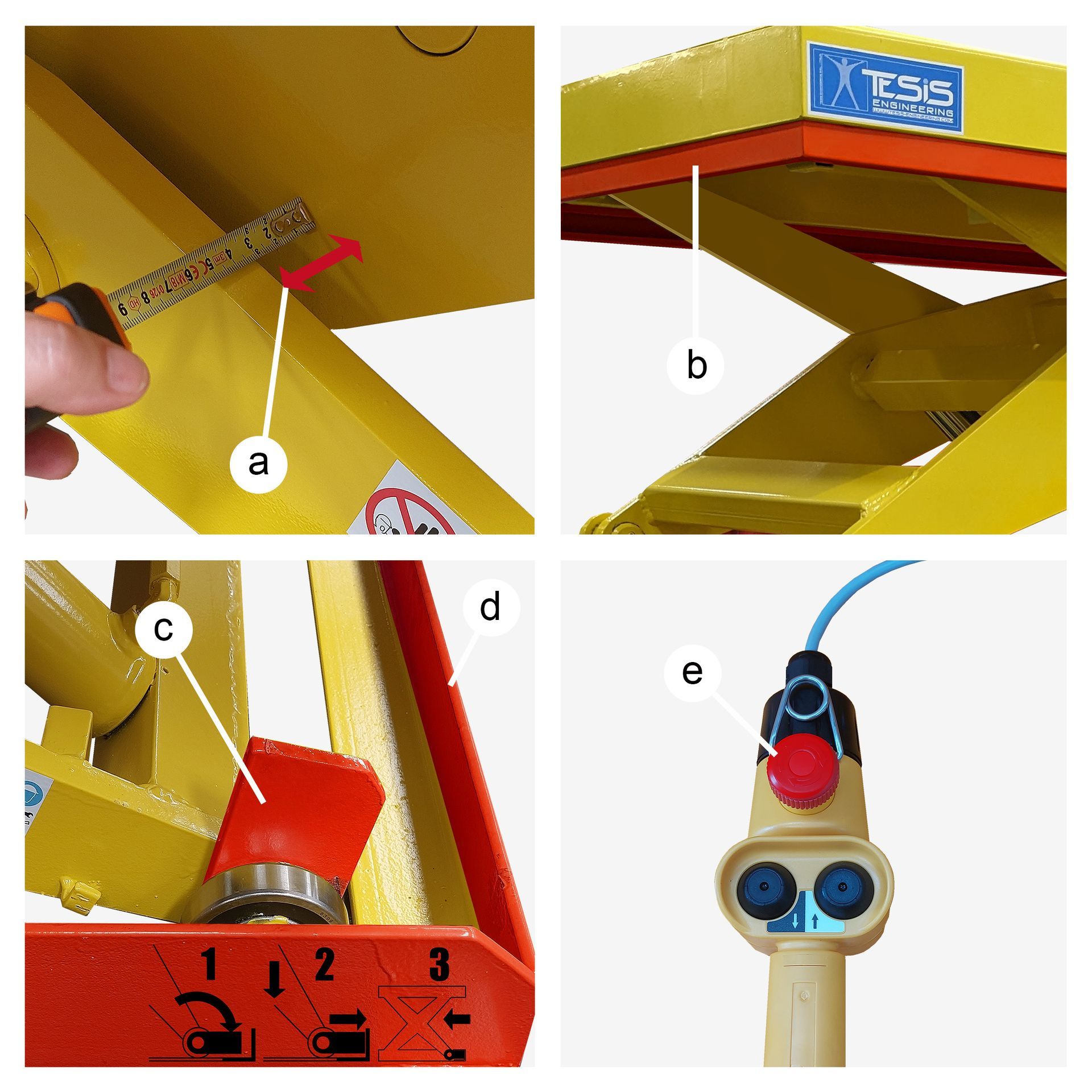 Lift table safety features