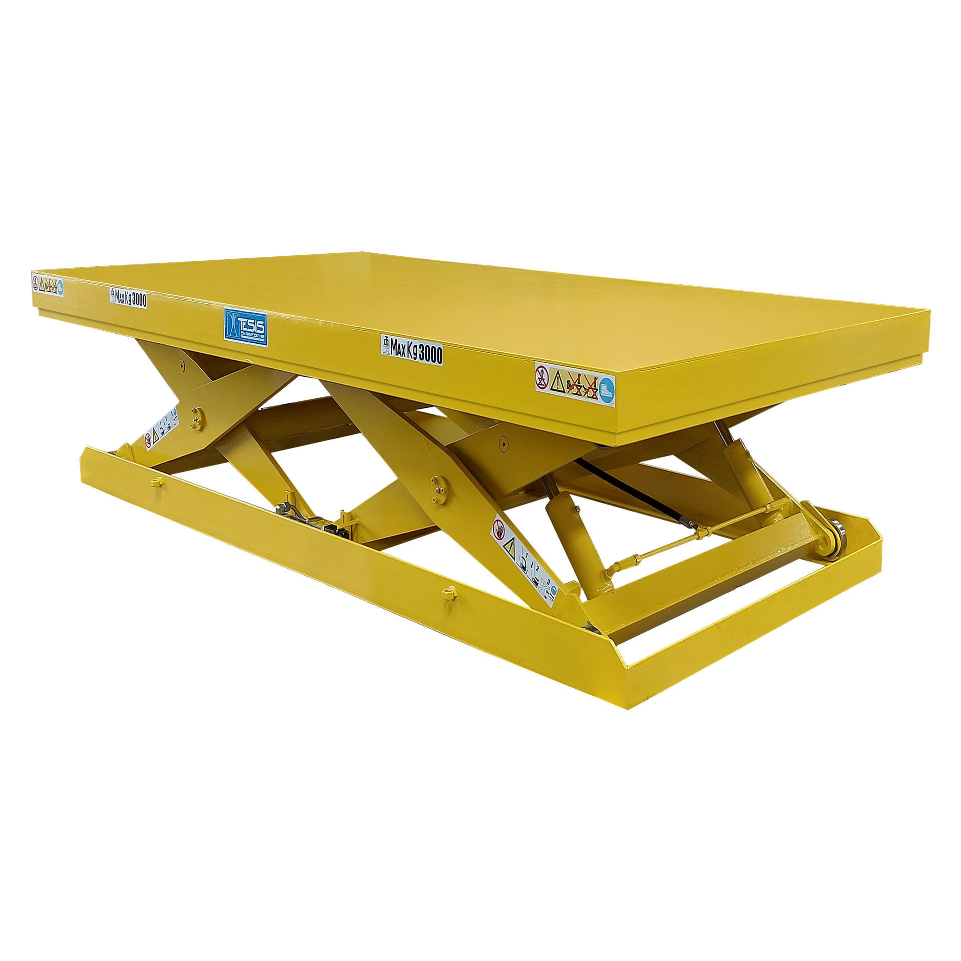 Tandem Scissor Lift Table, Multiple Inline Scissor Lift Platform, Hydraulic Bulky Load Platform Lift, Extra-long Lifting Platform, Multiple Scissor Lift