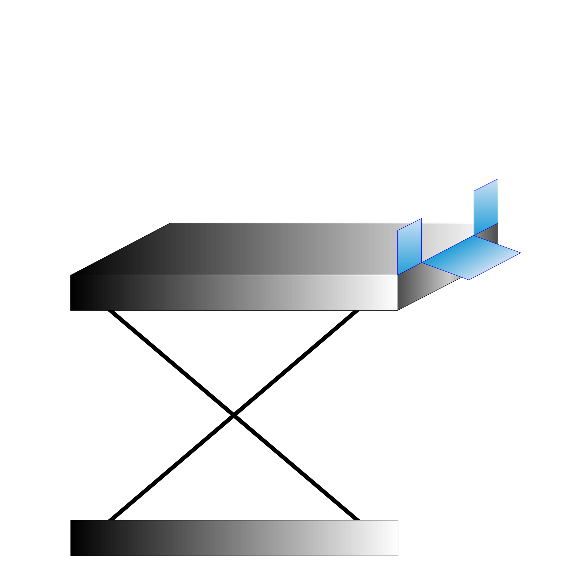 Tavola elevatrice con rampa di raccordo