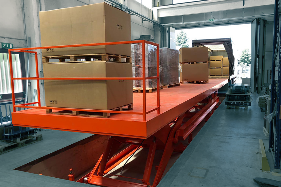 Dock lift table, loading bay platform lift, scissor cargo lift, truck loading platform, loading – unloading scissor lift