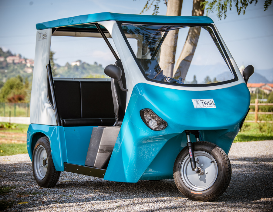 Custome engineered electric three-wheeler vehicle (tuk tuk)