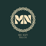 A logo for a salon called mn nafi salon