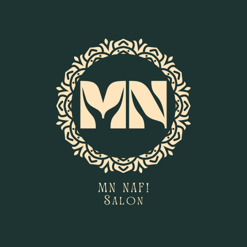 A logo for a salon called mn nafi salon
