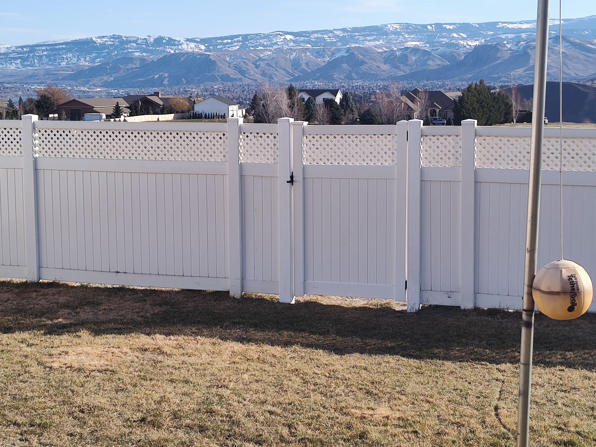 A white fence in Leavenworth, WA