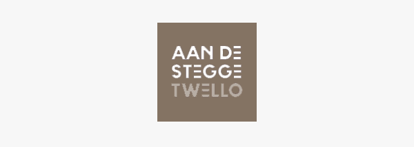 A logo for a company called aan de stegge twello