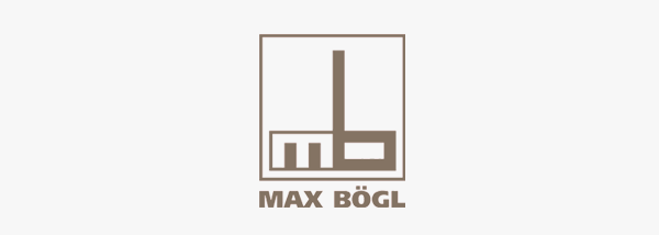 Een logo voor max bogl wordt getoond op een witte achtergrond