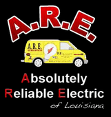 A yellow van that says a.r.e. on it