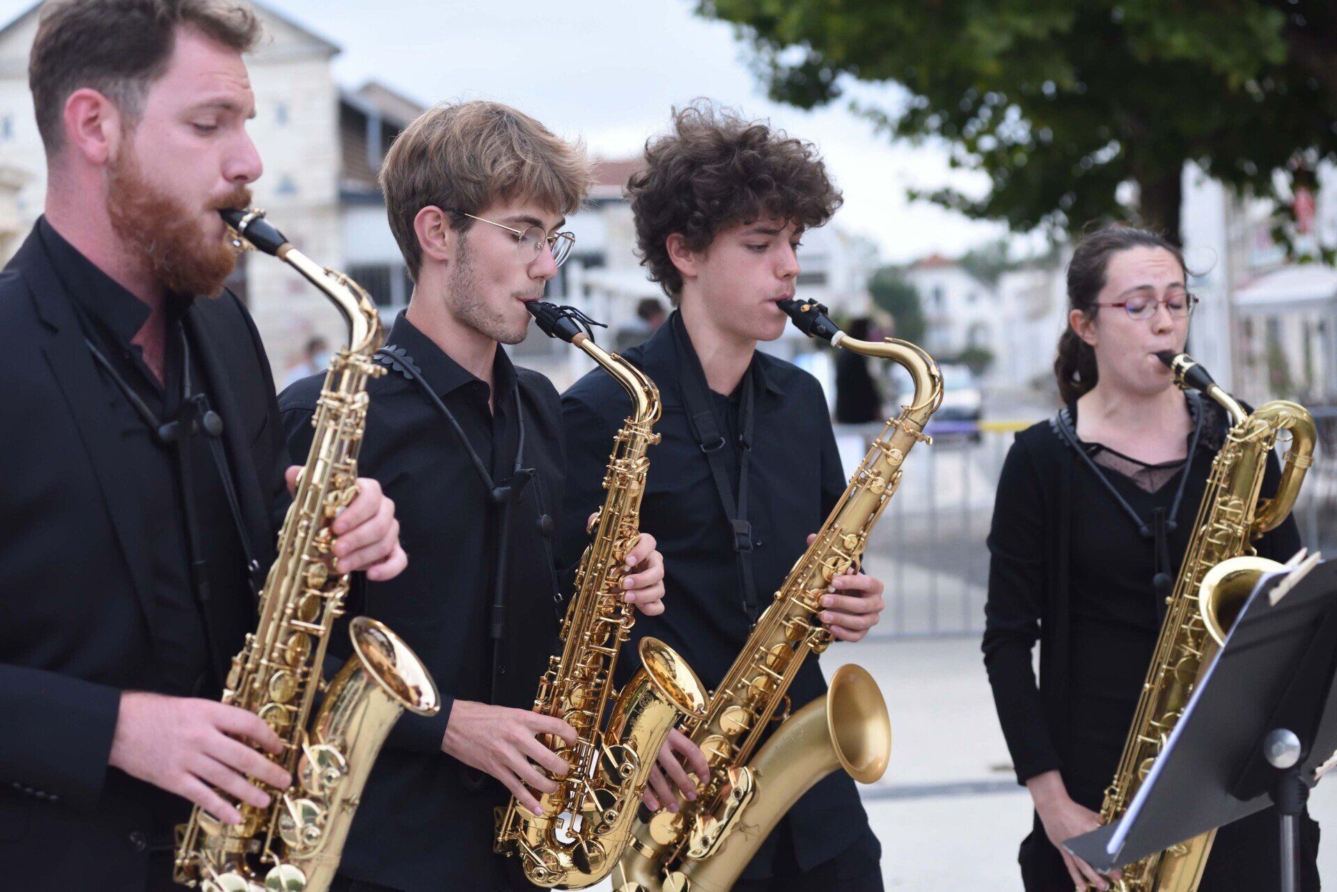 Pupitre de saxophones