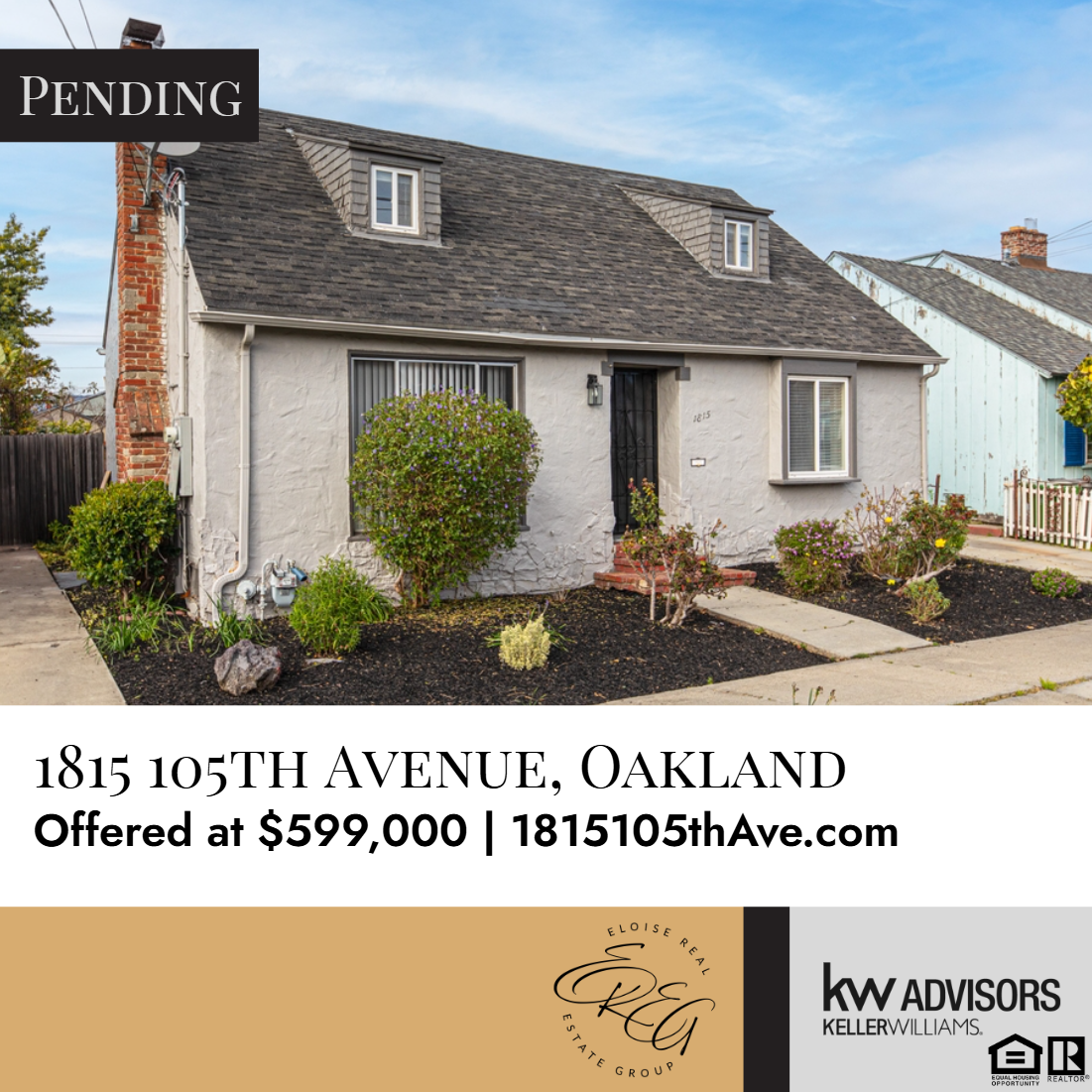 Social media graphic for 1815 105th Ave (Oakland) listing