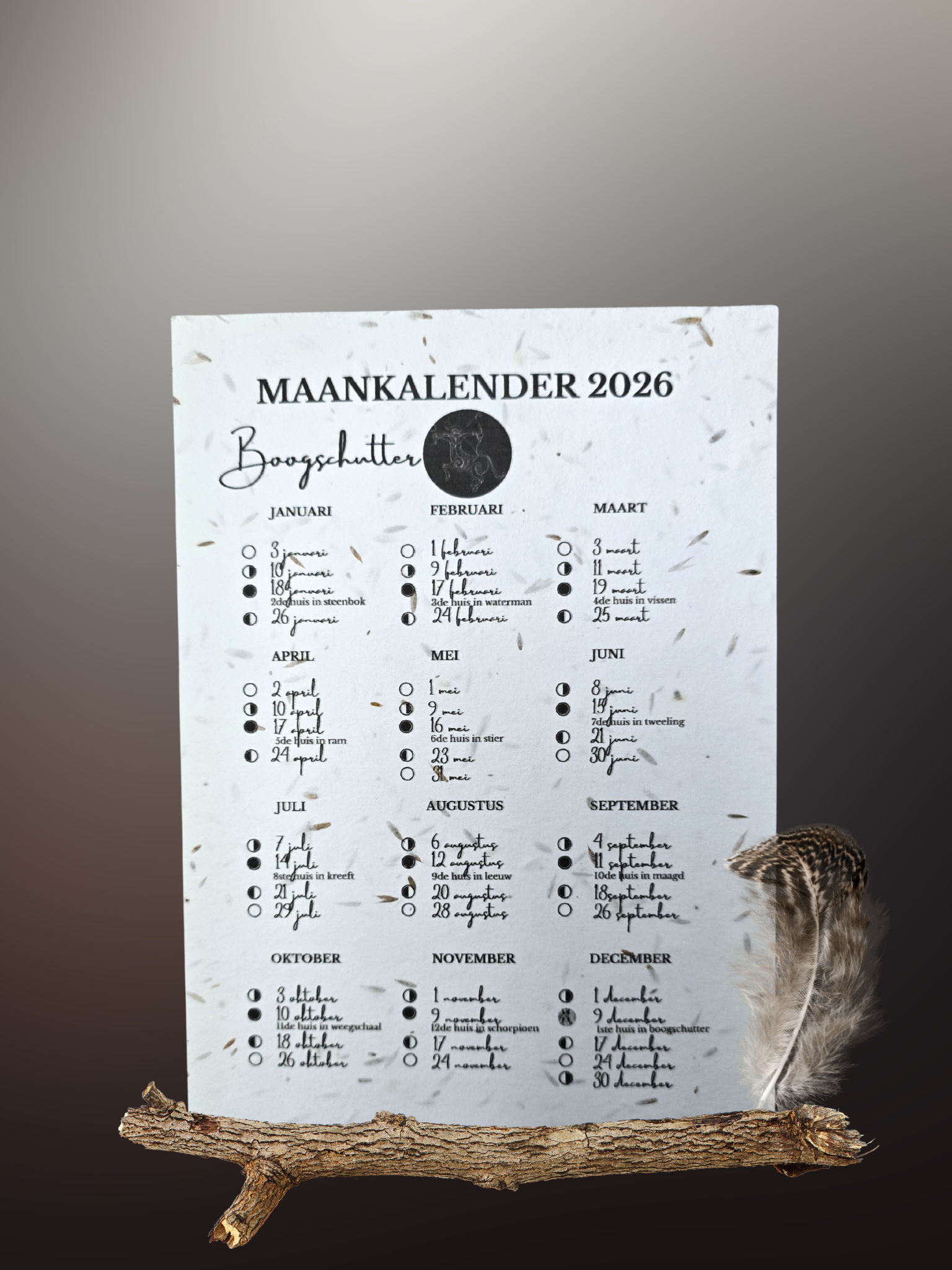 Maankalender 2026 Vissen