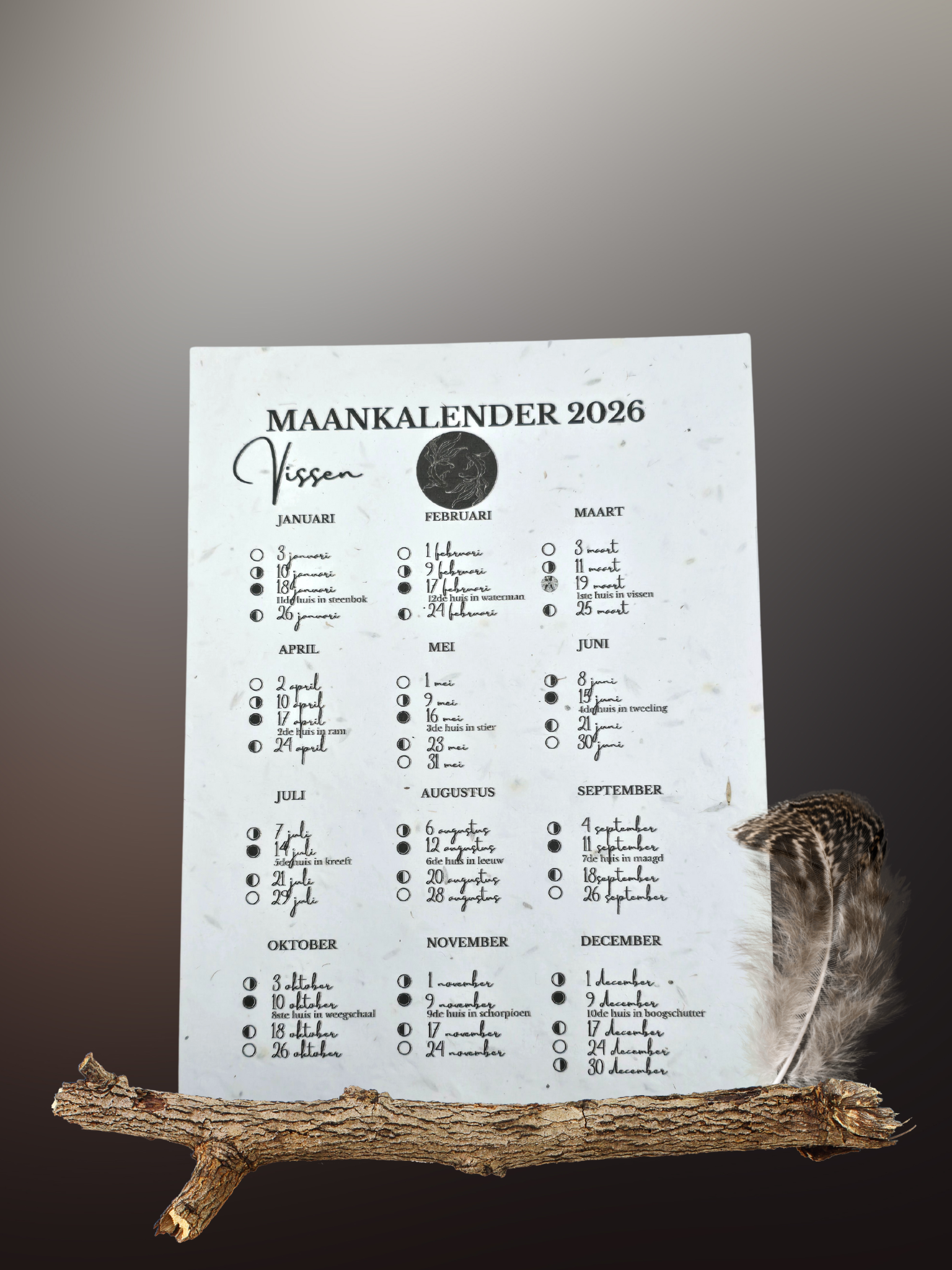 Maankalender 2026 Vissen