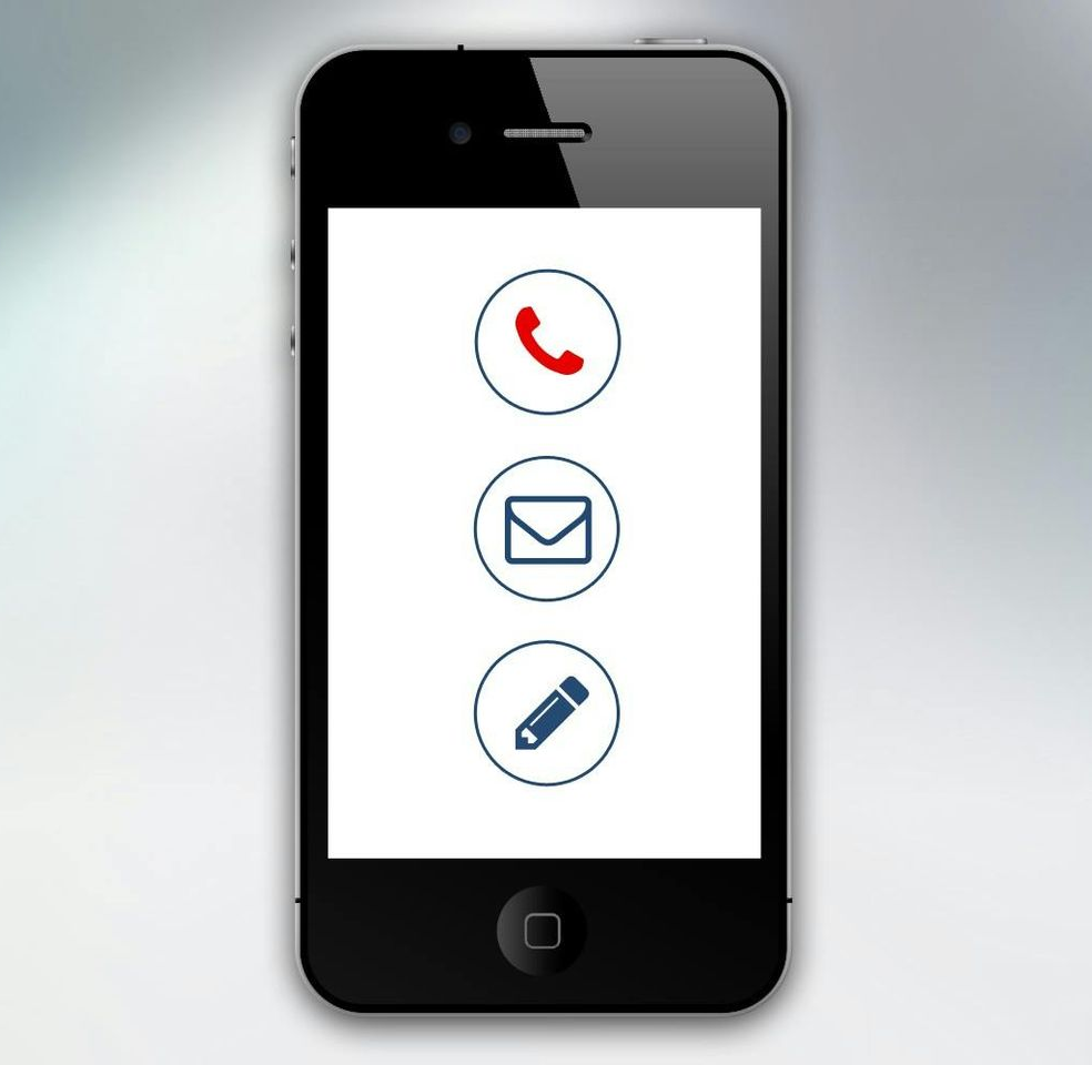 Telefoon met contact mogelijkheden