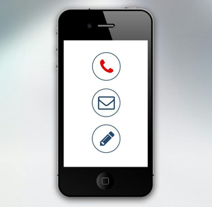 Telefoon met contact mogelijkheden