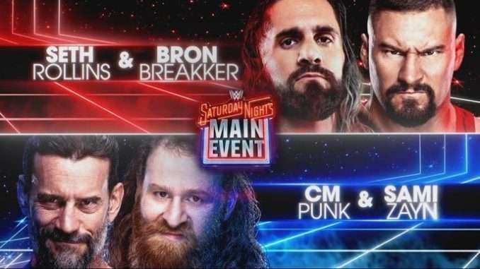saturday night main event poster with 4 men on the front
