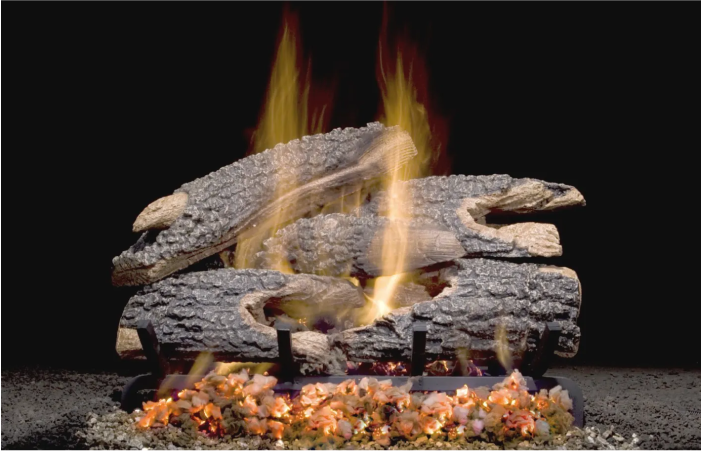 image of logs on fire