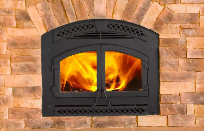 image of fireplace in a wall