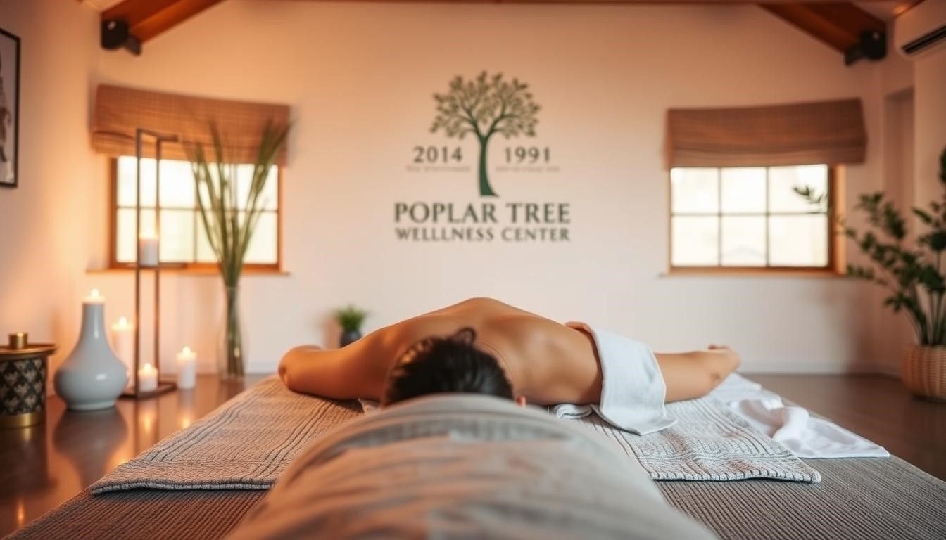 People receiving massages at Poplar Tree Wellness Center.