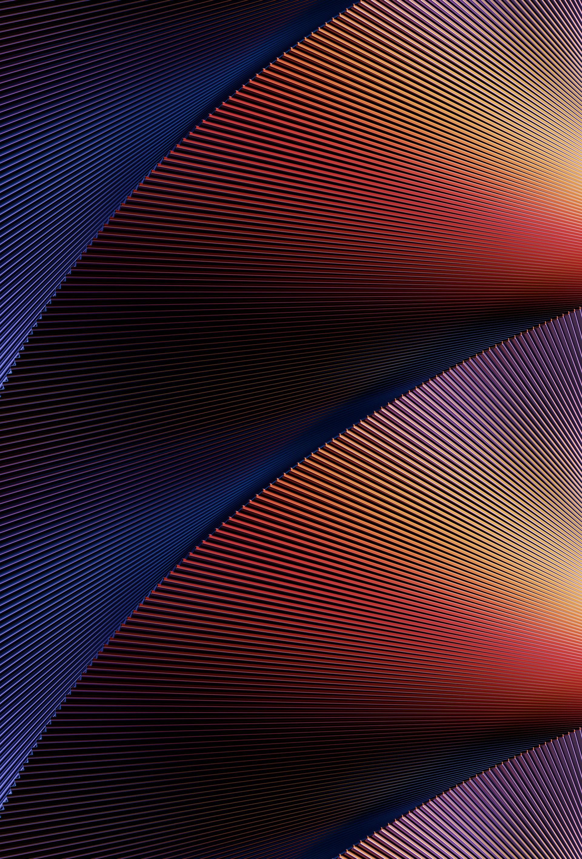 A computer generated image of a colorful feather.