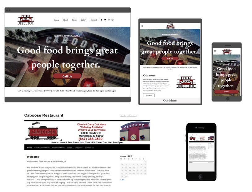 The Caboose Restaurant Website Demo 