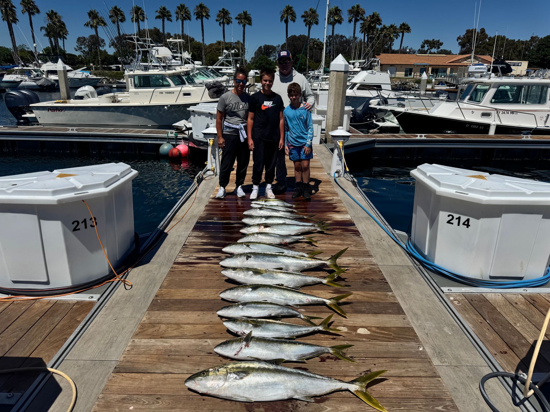 tuna caught on a chartered fishing trip