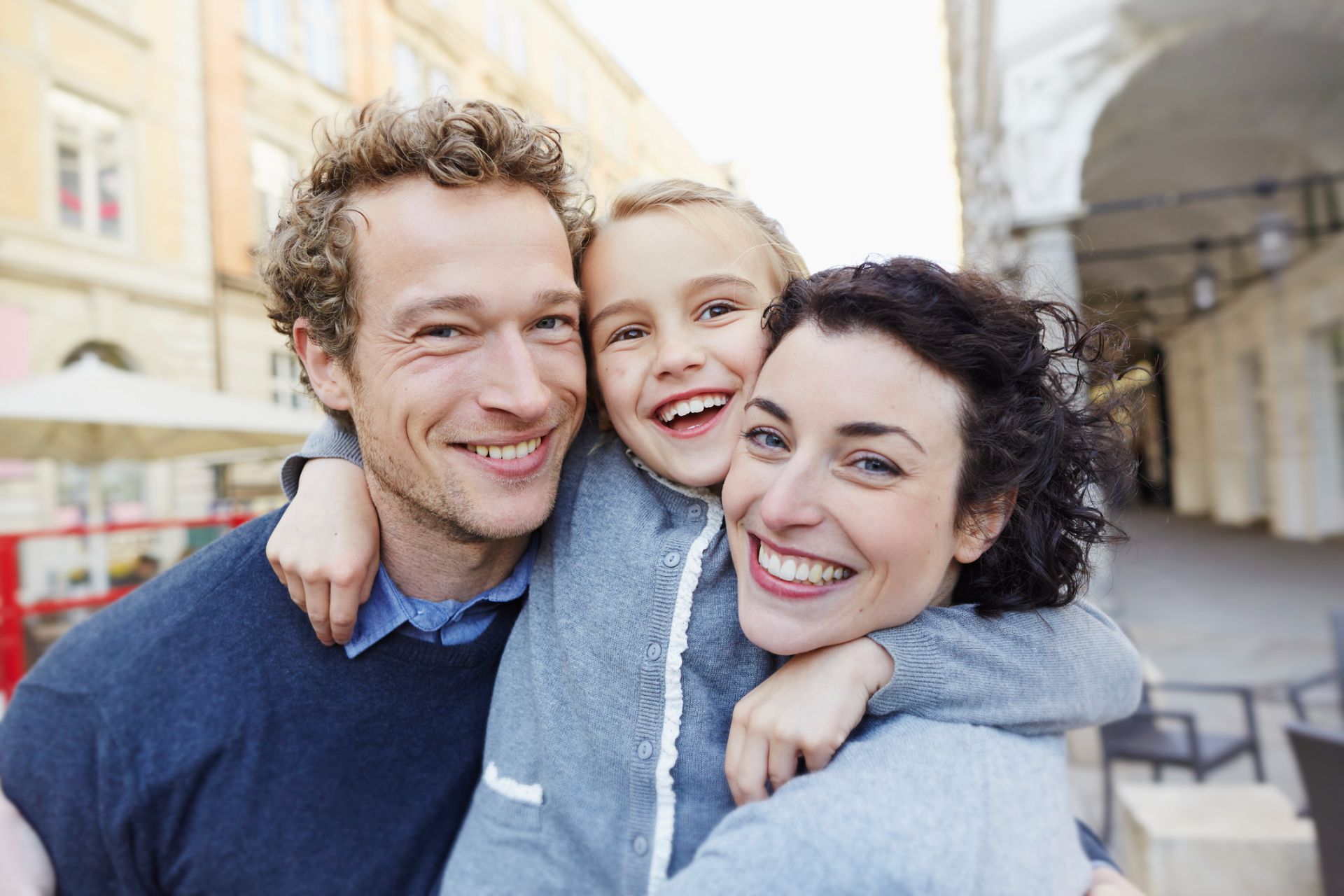 young couple with a kid