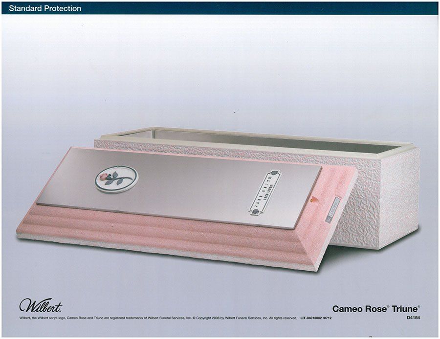 Cameo Rose Triune Burial Vault