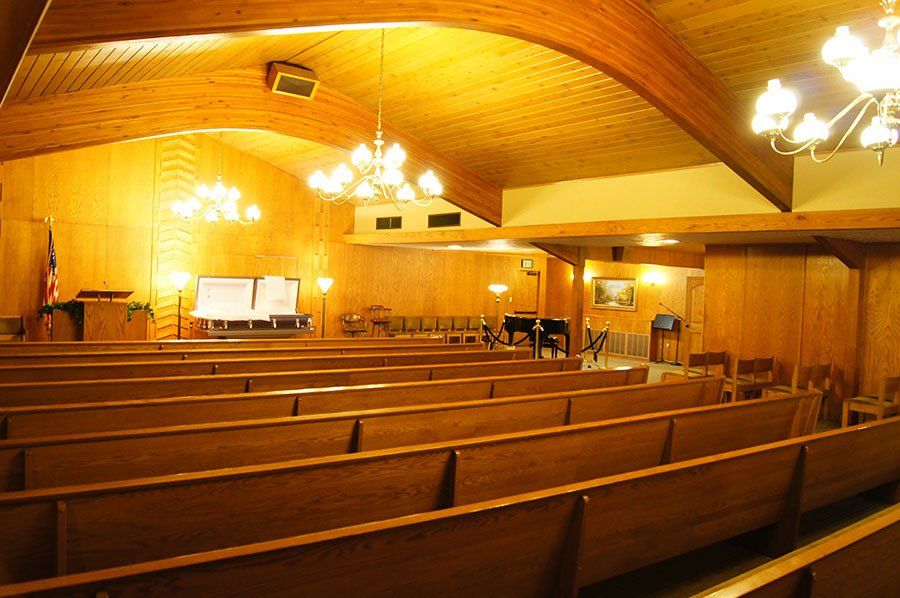 Funeral room at McDougal Funeral Home