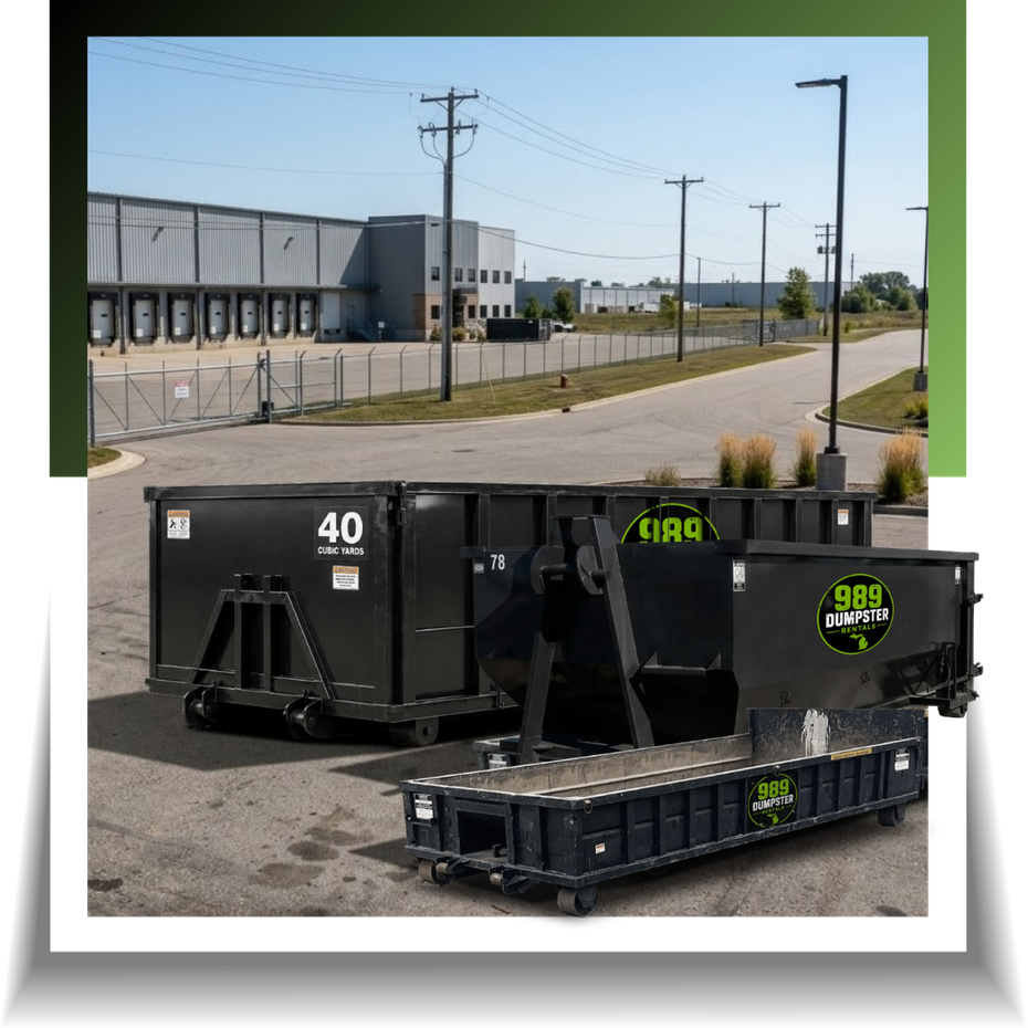 Dumpsters placed outside