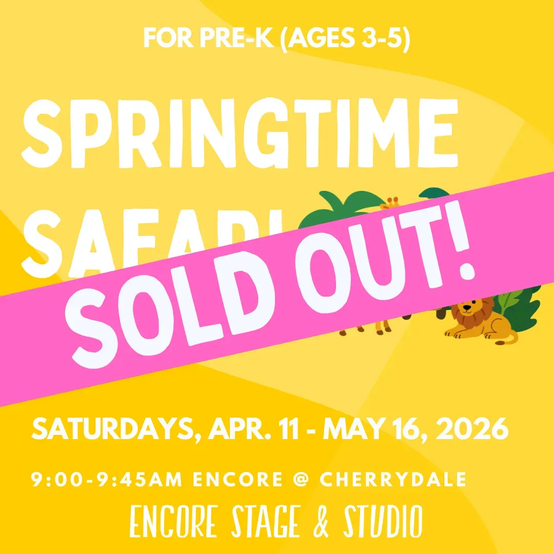 Springtime Safari event poster with pink “SOLD OUT” banner on yellow background; Apr. 11–May 16, 2026.
