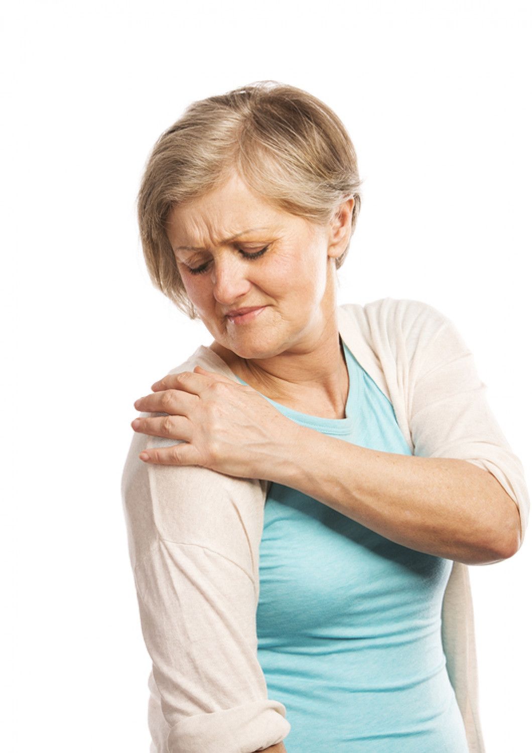 A Woman Suffering from a Shoulder Pain