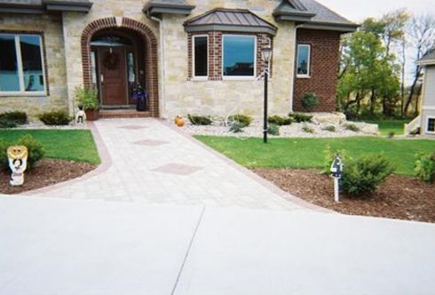 Concrete Walkway Leading to the Front Door | Middleton, WI | Kalscheur Landscaping, Inc.