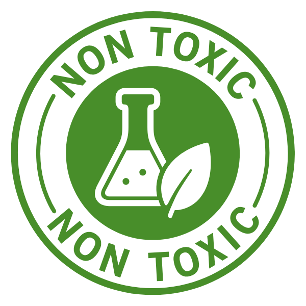 Un círculo verde con un vaso de precipitados y una hoja dentro que dice