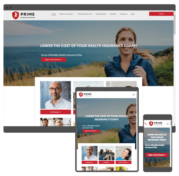 Prime Insurance Brokerage Website Design Desktop, Mobile, & Tablet Greenville, South Carolina (1)