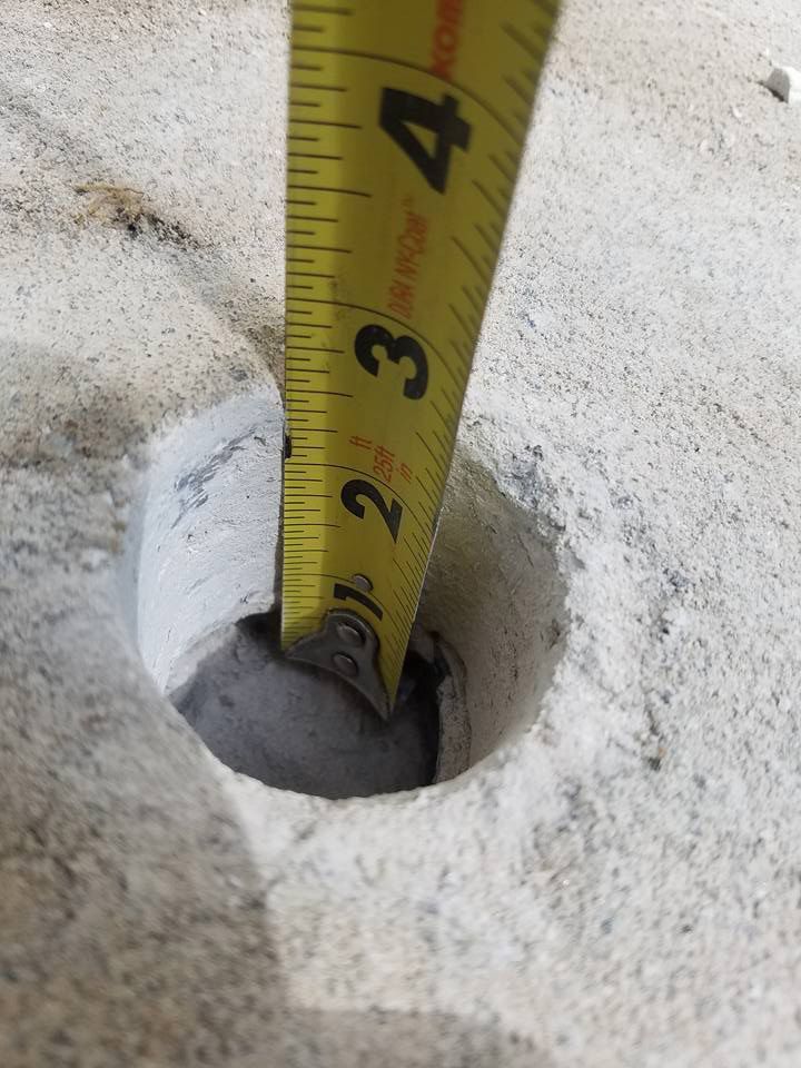 Measuring The Concrete — Olin, IA — Sn’S Mudjacking