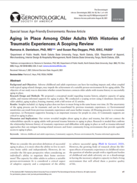 Aging in place among older adults with histories of traumatic experiences : a scoping review