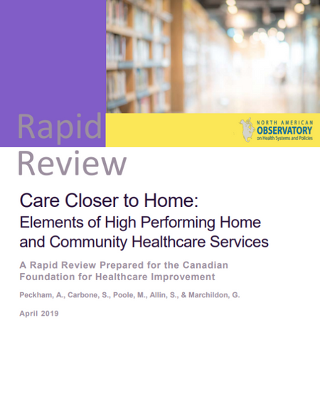 A book titled rapid review care closer to home