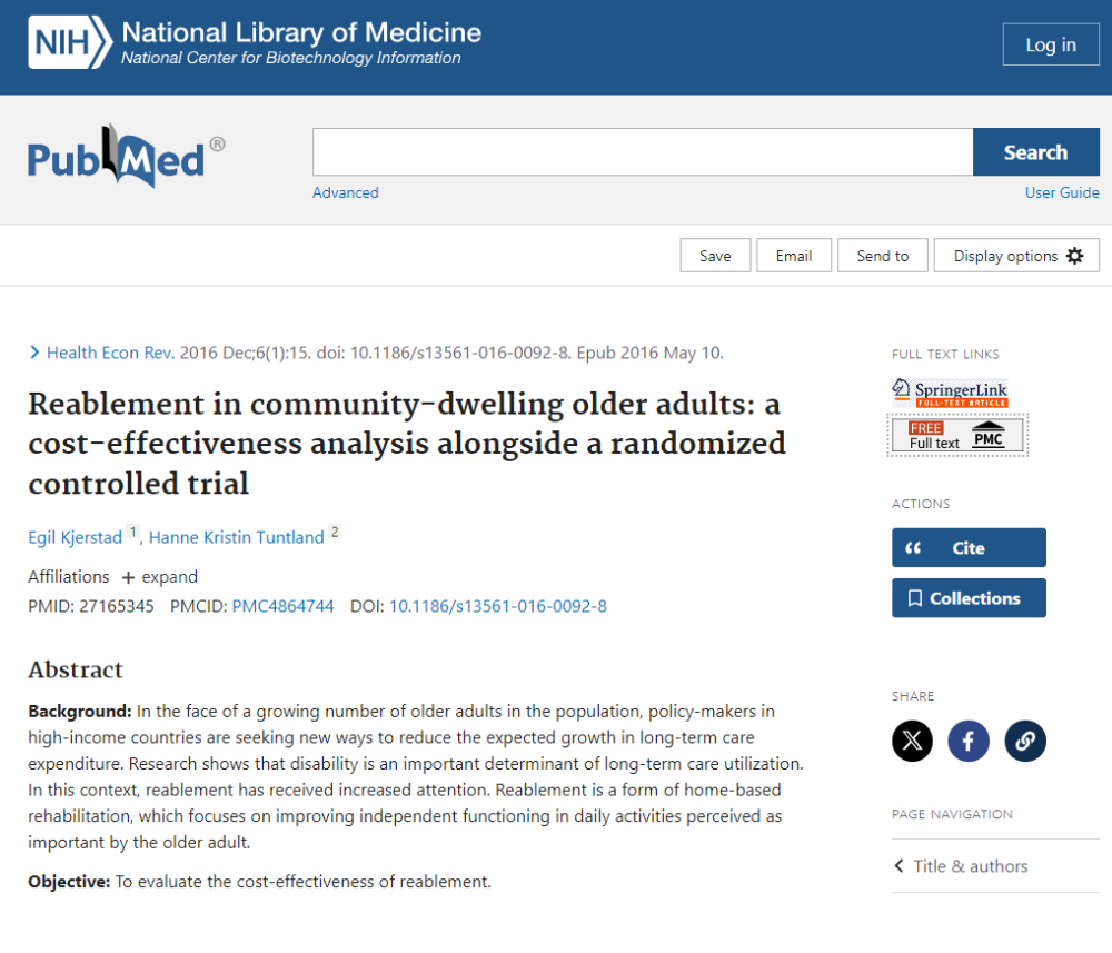 A screenshot of the national library of medicine website.