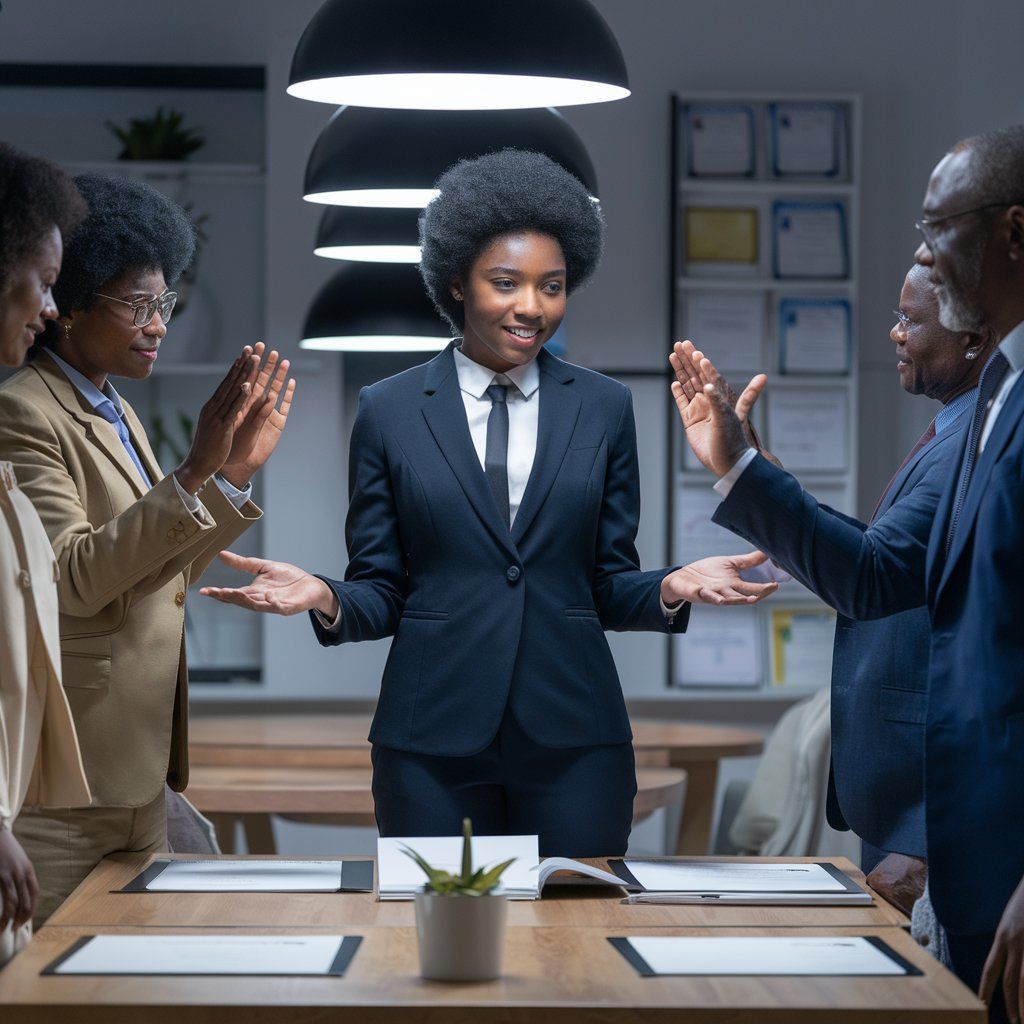 Image illustrant la réussite professionnelle et la reconnaissance après une formation.