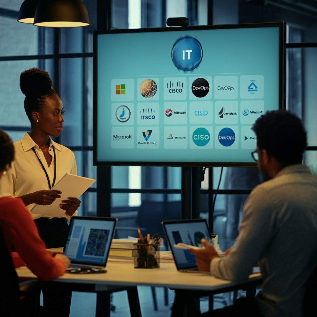 Formation en informatique avec certifications Microsoft, Cisco, ITIL et DevOps.