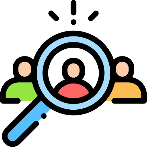 Icône illustrant le recrutement et la recherche de talents en entreprise.