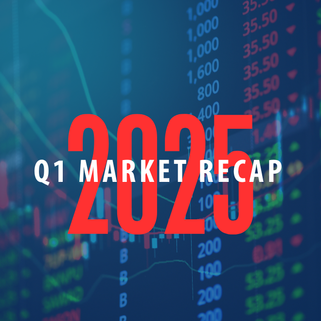 A poster for the q1 market recap of 2025
