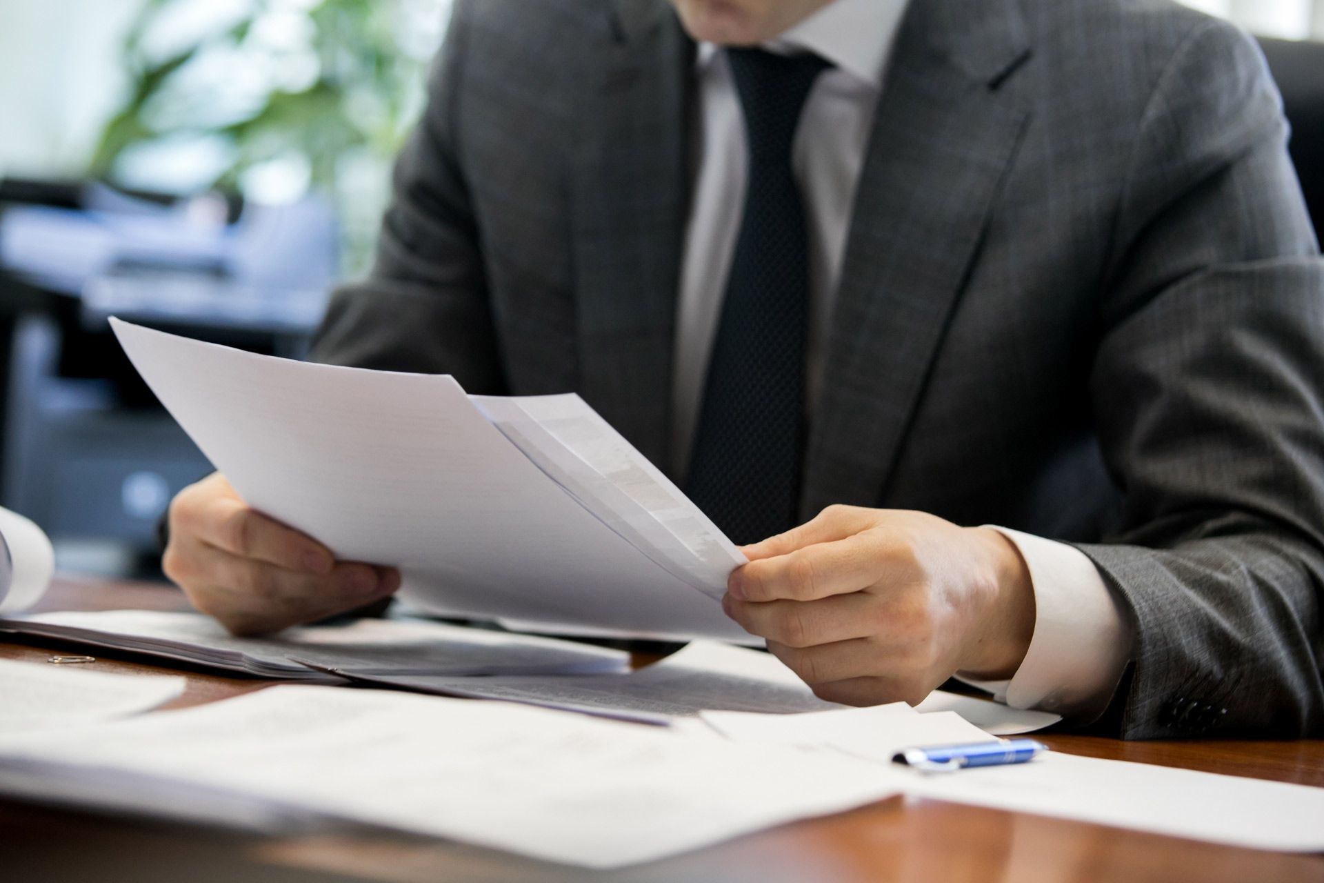 Attorney Checking Files