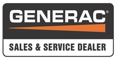 A generator sales and service dealer logo on a white background