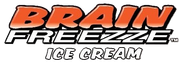 Brain Freeze ice cream logo with orange and white stylized text