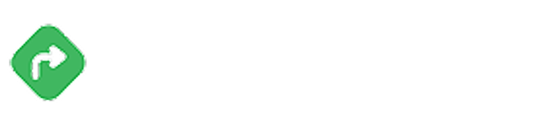 A black and green logo for mapquest with a green arrow