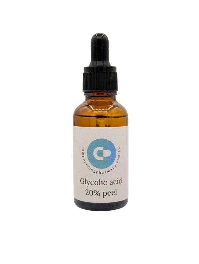 Amber bottle with dropper, labeled 