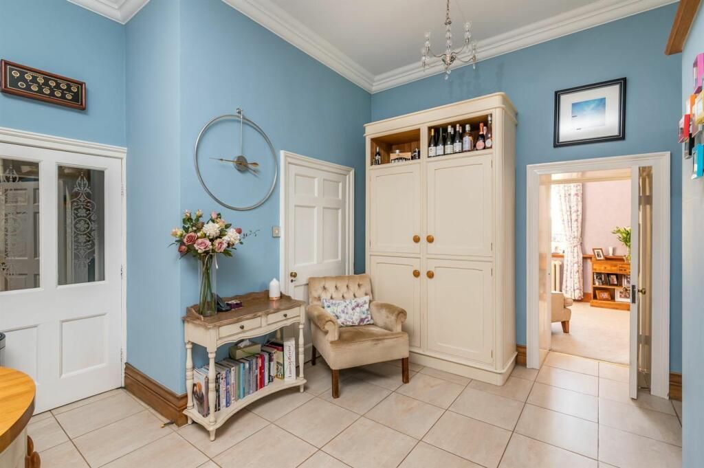 interior painting and decorating - kitchen - blue - white - cream - brown - large ceilings