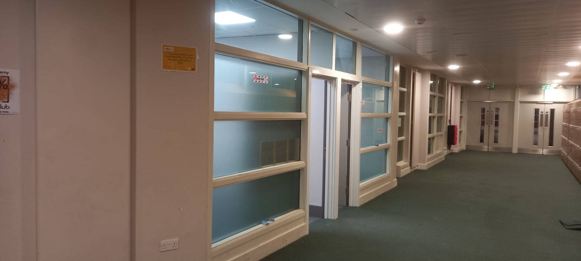Out-of-hours school corridor refresh during term break