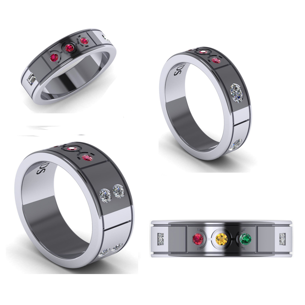 rose gold and white gold diamond rings